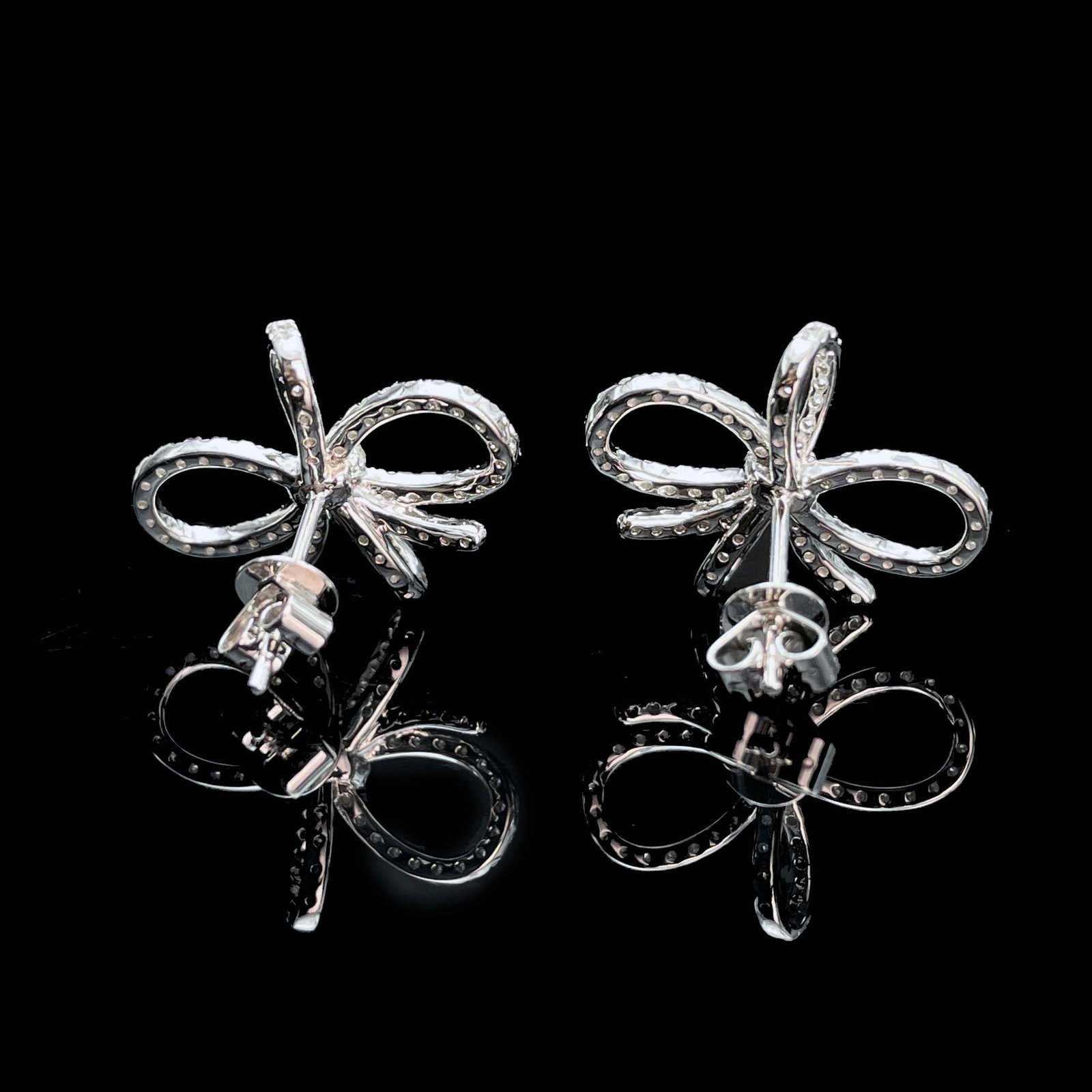 14k Gold 0.75 Ct Natural H Diamond Earrings - 3