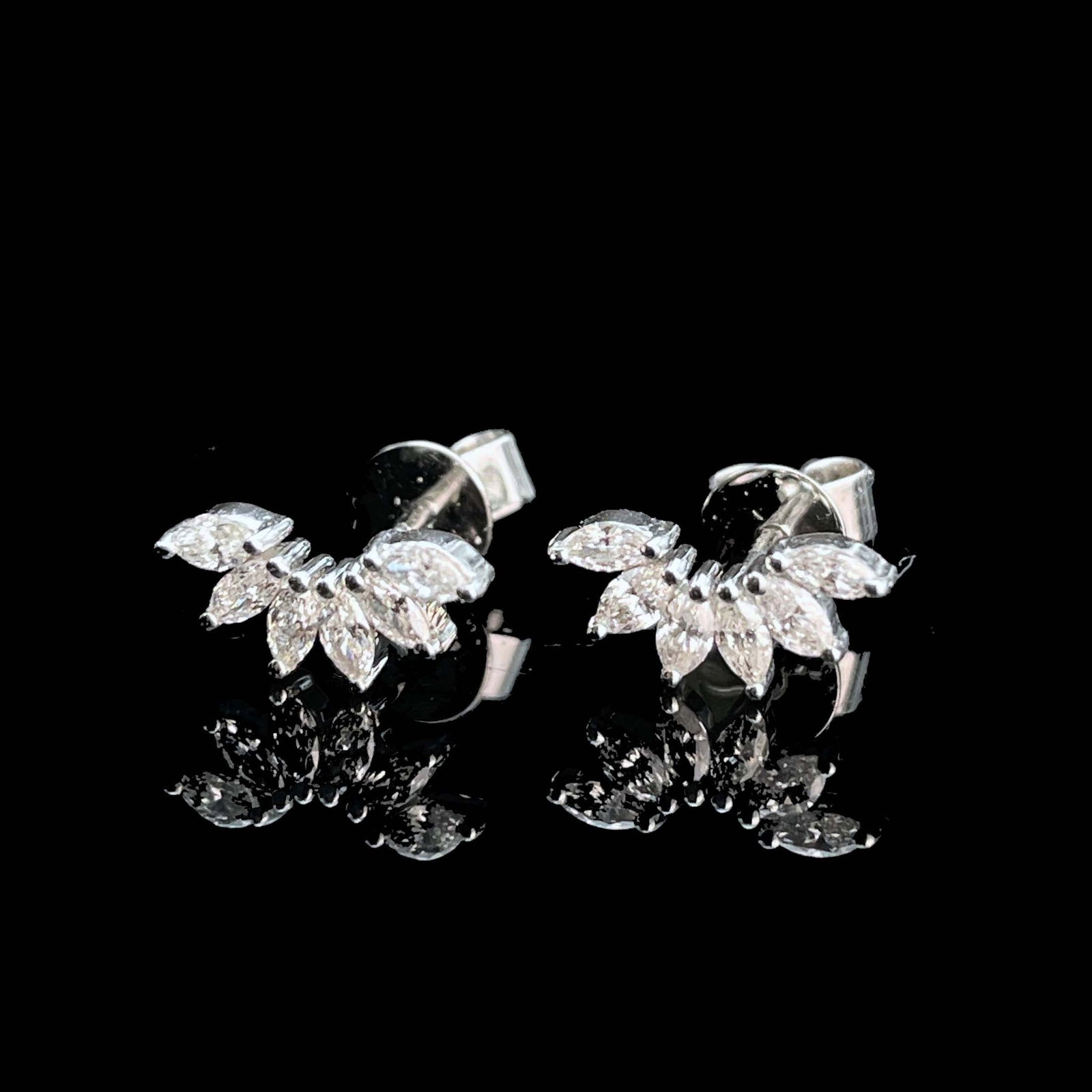 14k Gold 0.5 Ct Natural H Diamond Earrings - 2