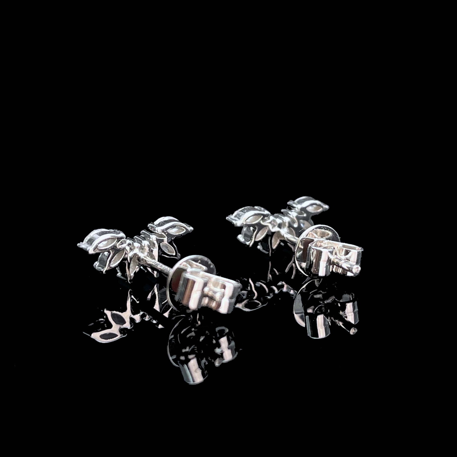 14k Gold 0.5 Ct Natural H Diamond Earrings - 3