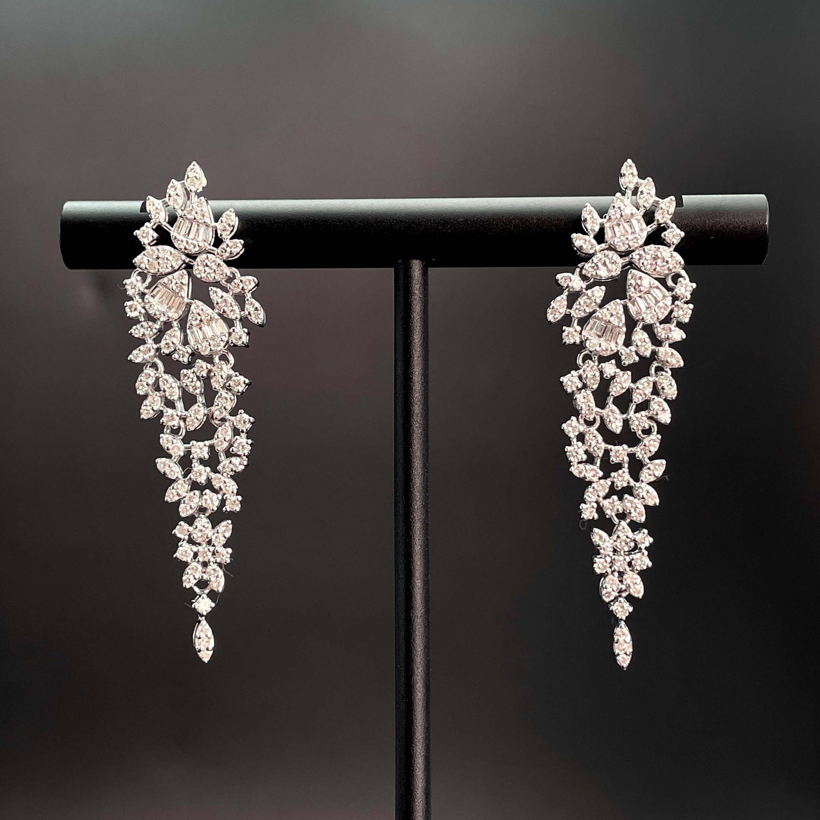 14k Gold 1.5 Ct Natural H Diamond Earrings - 2