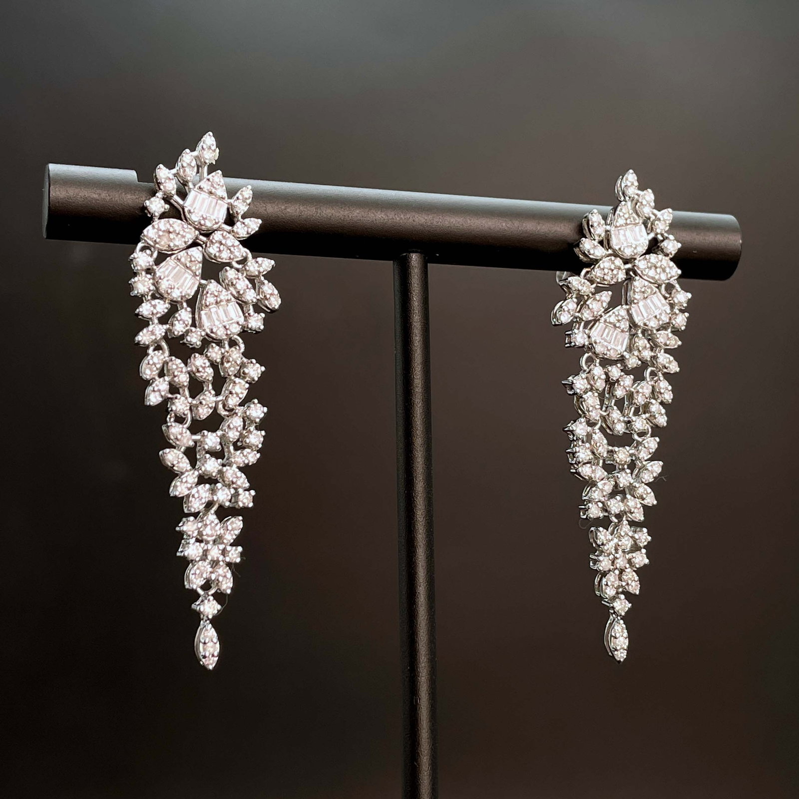 14k Gold 1.5 Ct Natural H Diamond Earrings - 3
