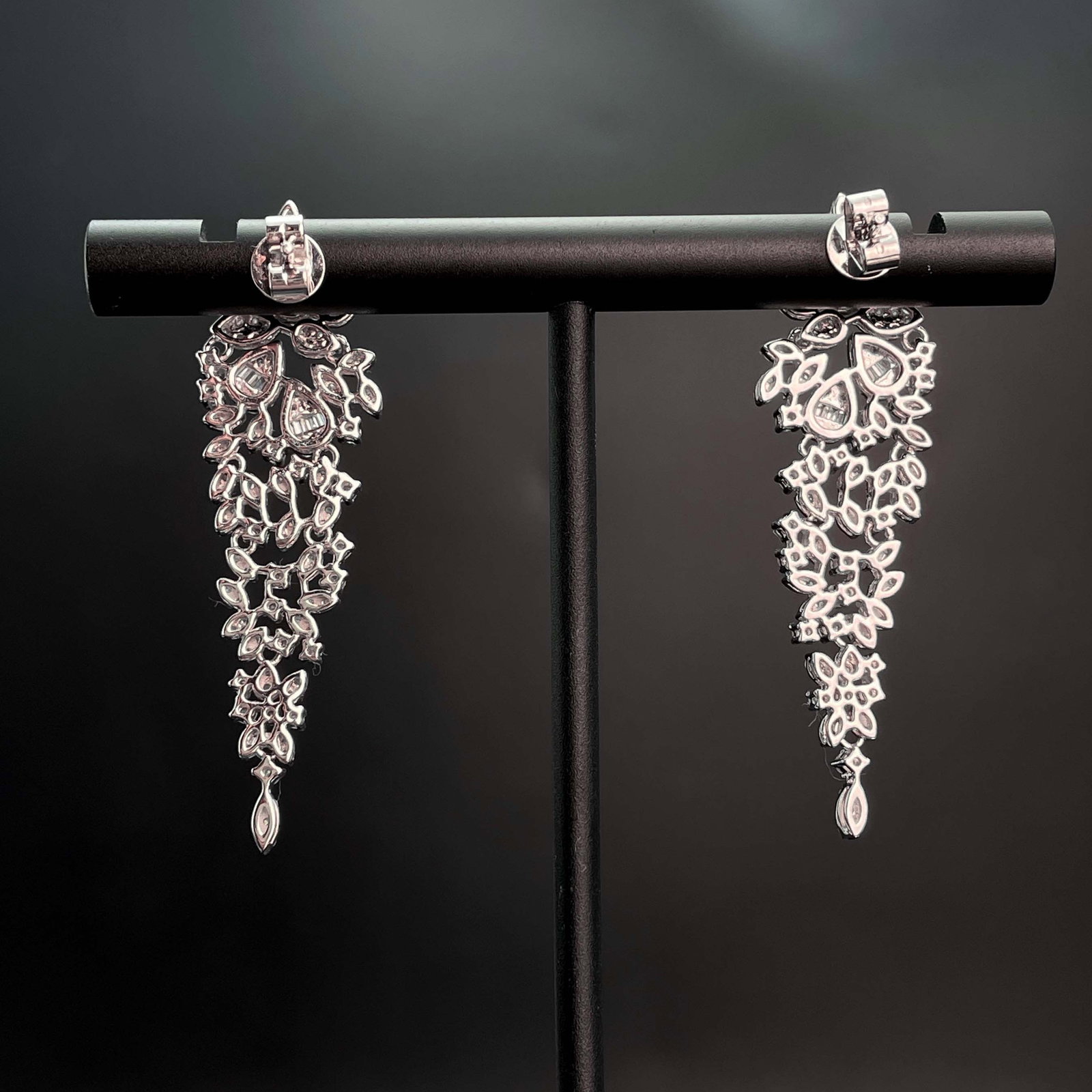 14k Gold 1.5 Ct Natural H Diamond Earrings - 4