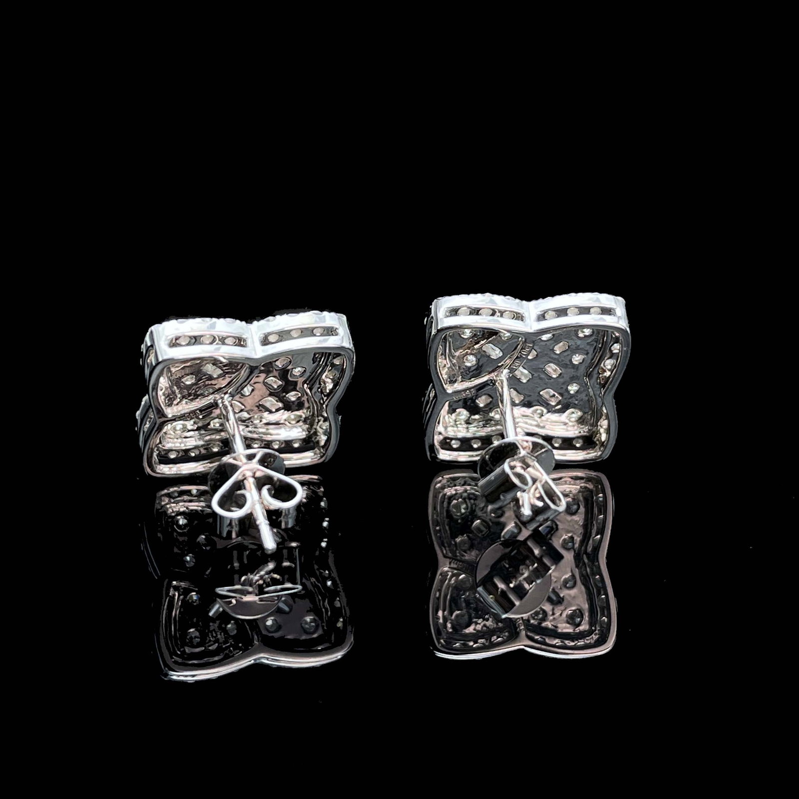 14k Gold 0.7 Ct Natural H Diamond Earrings - 5