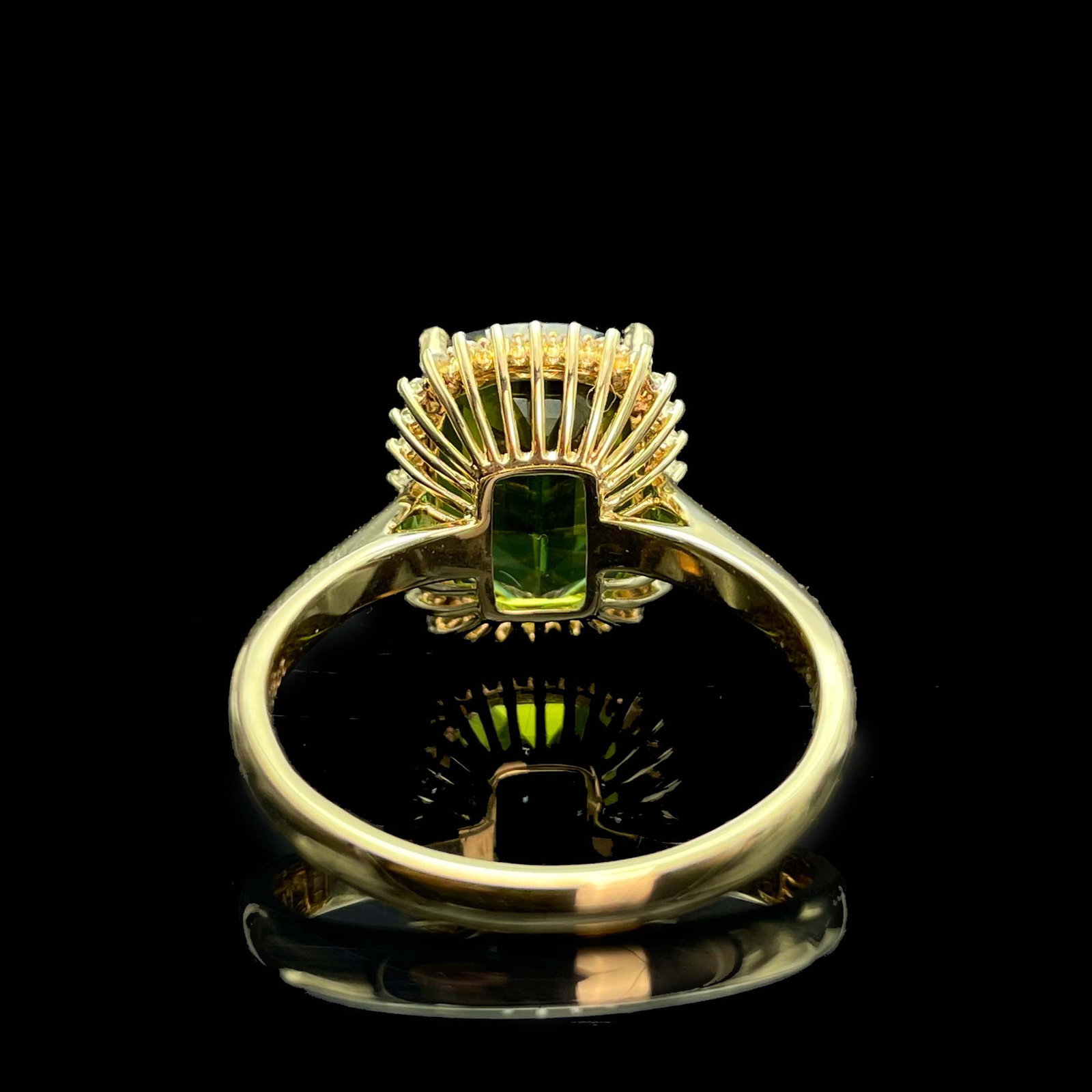 14k Gold 4.16 Ctw Natural Tourmaline & Diamond Ring - 4