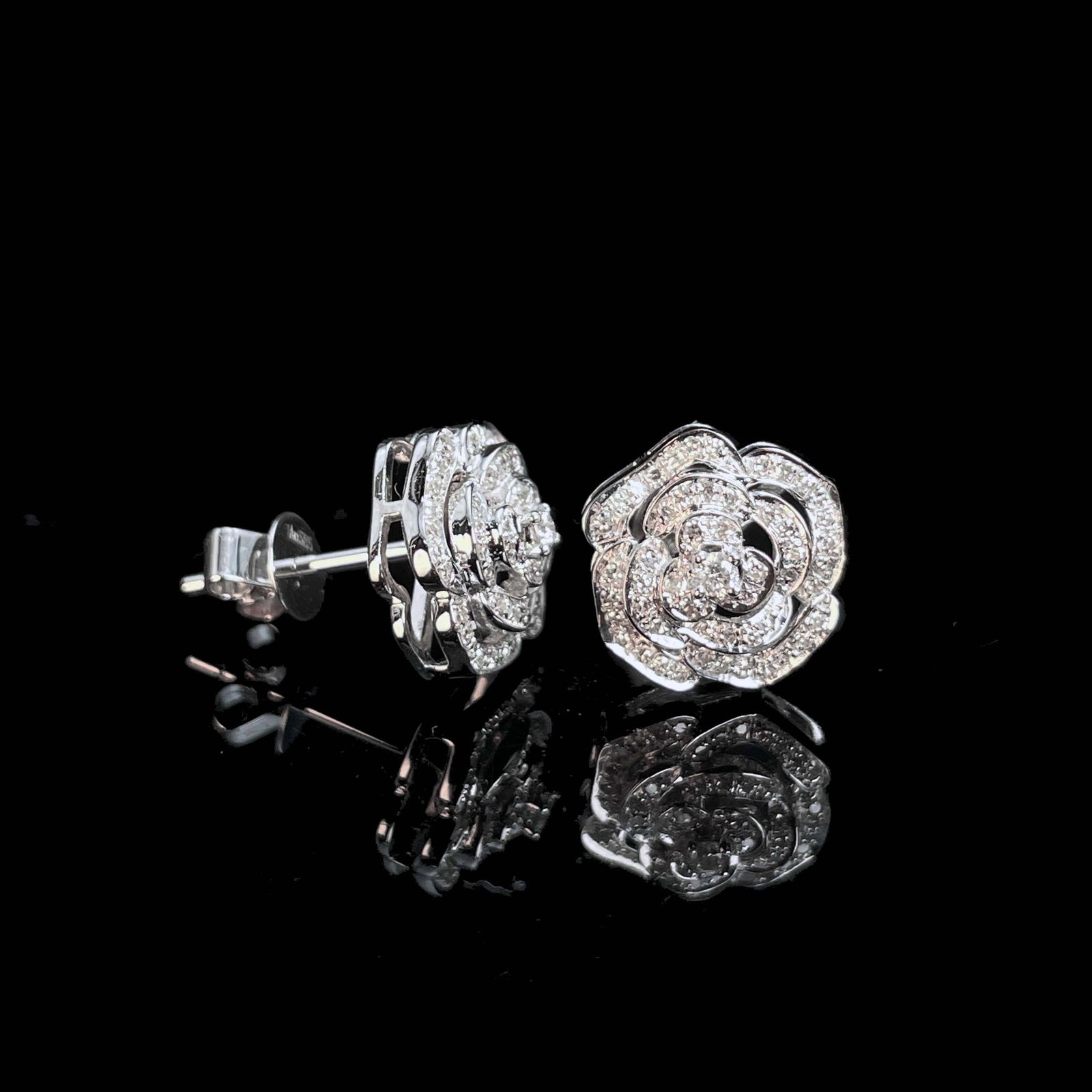 14k Gold 0.3 Ct Natural H Diamond Earrings - 3
