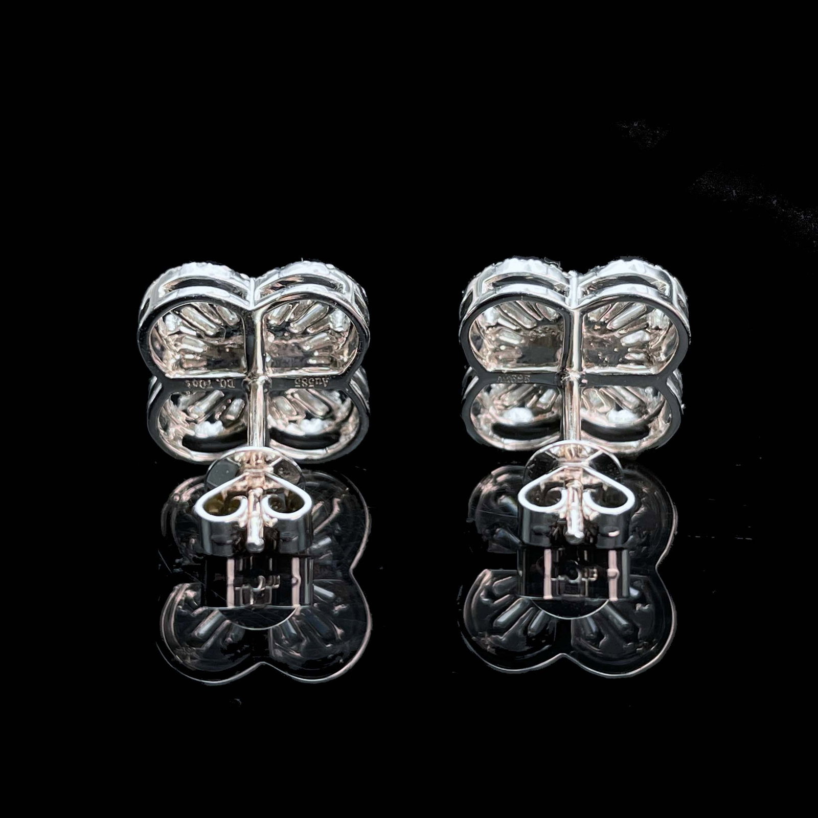 14k Gold 0.7 Ct Natural H Diamond Earrings - 3