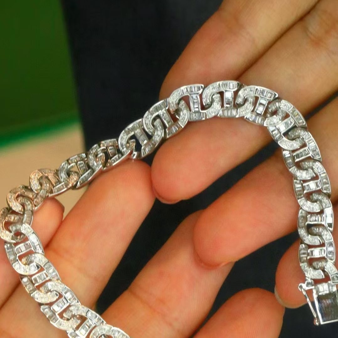 14k Gold 2.05 Ct Natural H Diamond Bracelet - 7