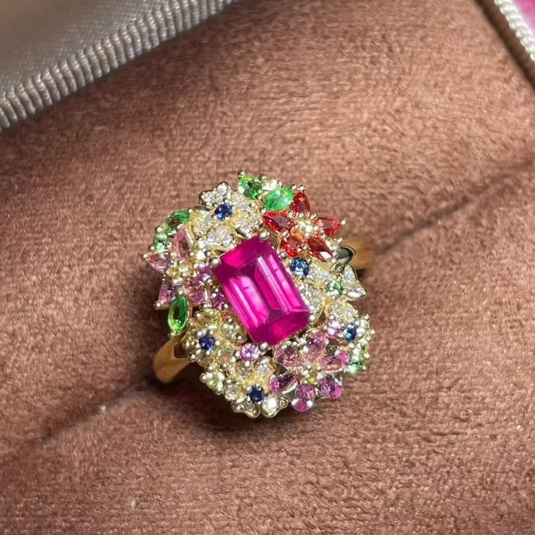 14k Gold 1.1 Ct Natural Ruby Ring - 3