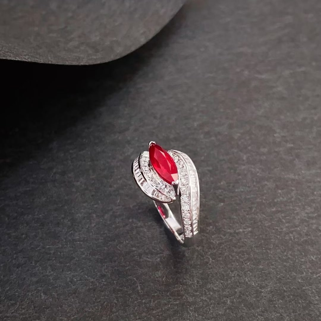 14k Gold 1.63 Ctw Natural Ruby & Diamond Ring - 2