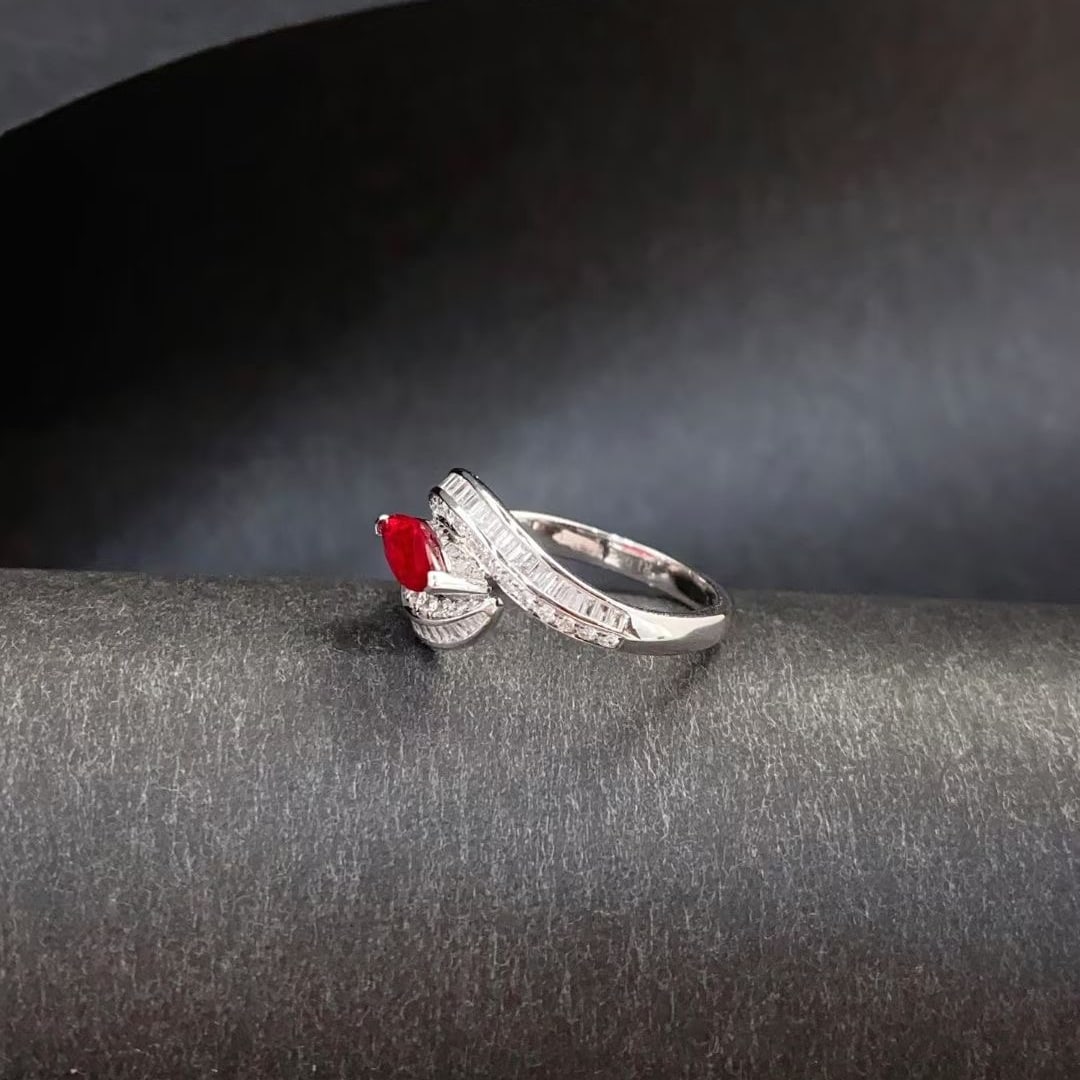 14k Gold 1.63 Ctw Natural Ruby & Diamond Ring - 3