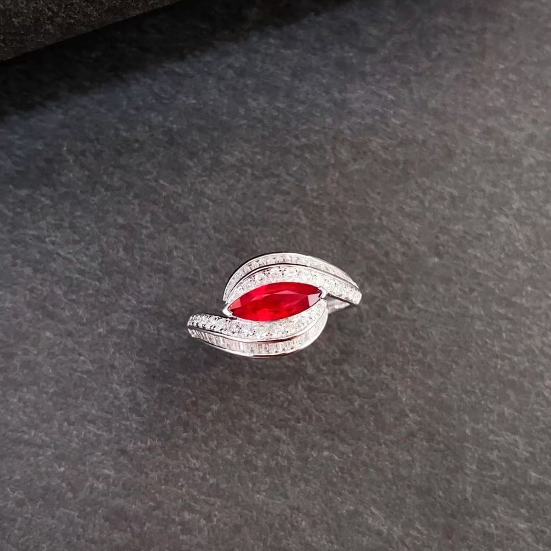 14k Gold 1.63 Ctw Natural Ruby & Diamond Ring - 4