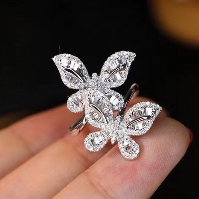 14k Gold 0.7 Ct Natural H Diamond Ring - 3