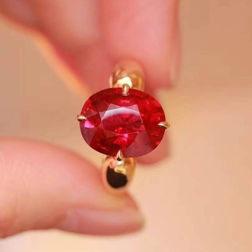 14k Gold 5.43 Ct Natural Tourmaline Ring - 4