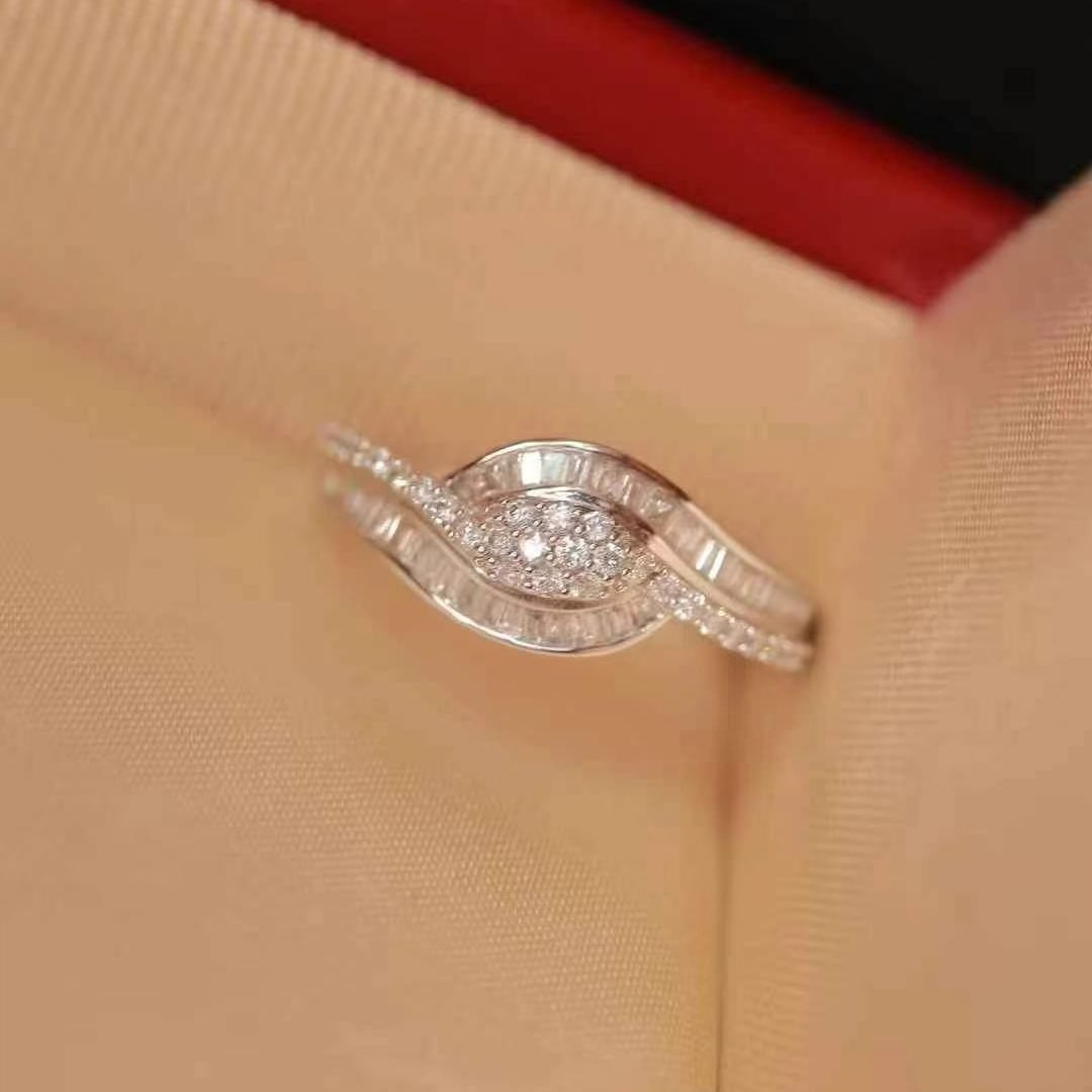 14k Gold 0.50 Ct Natural H Diamond Ring: Ref:230993180 // gold content:14k gold // ring size:7. 25us // // main gemstone:diamond // shape:multiply // carat weight:0. 50ct // clarity grade:vs-si // color:h // treatment:natural // High