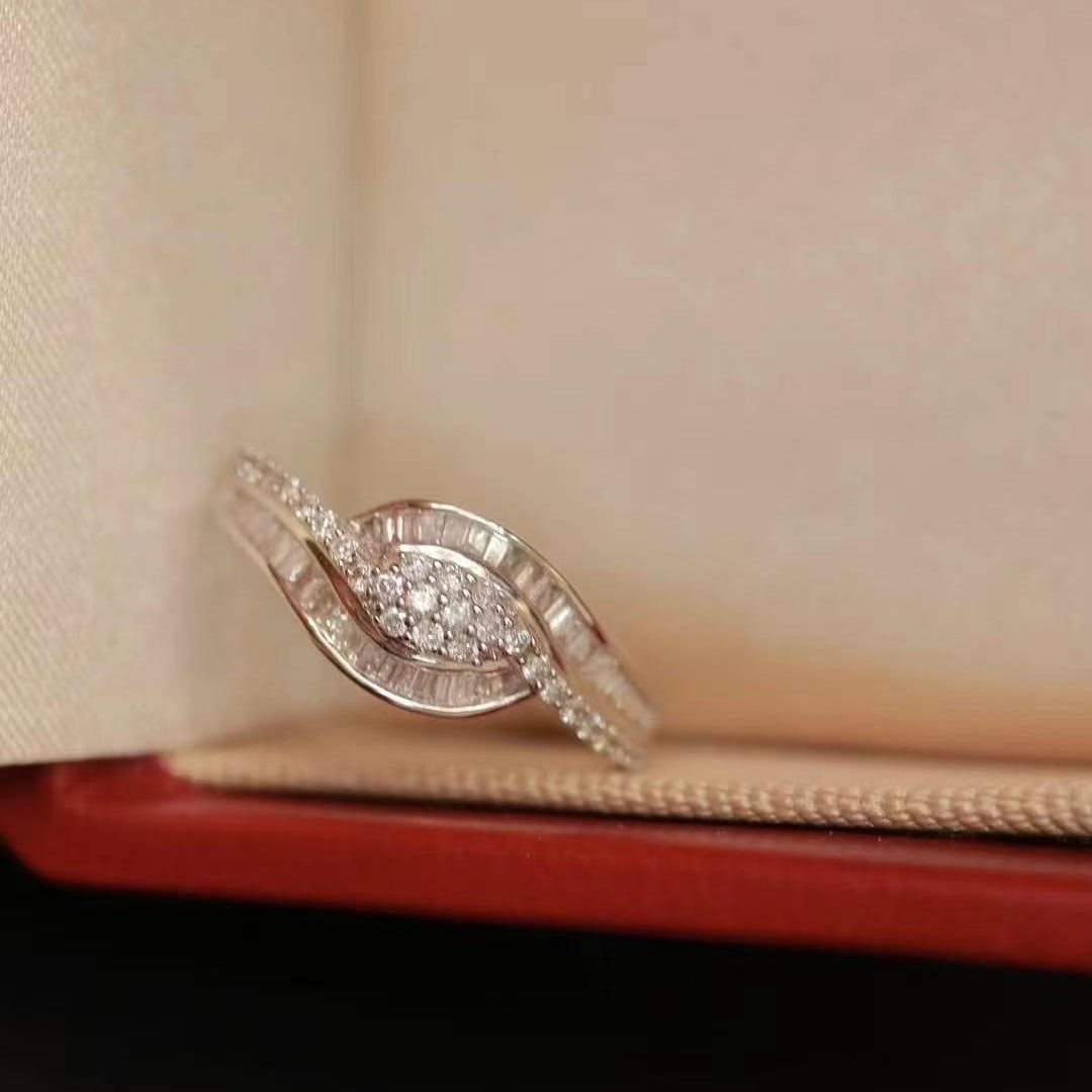 14k Gold 0.50 Ct Natural H Diamond Ring - 5