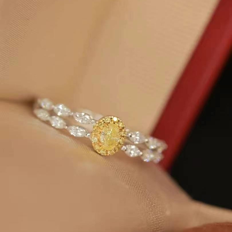 14k Gold 0.52 Ct Natural Color Diamond Ring: Ref:230993181 // gold content:14k gold // ring size:7. 25us // // main gemstone:diamond // shape:multiply // carat weight:0. 52ct // clarity grade:vs-si // color:color // treatment:natural // Conditio