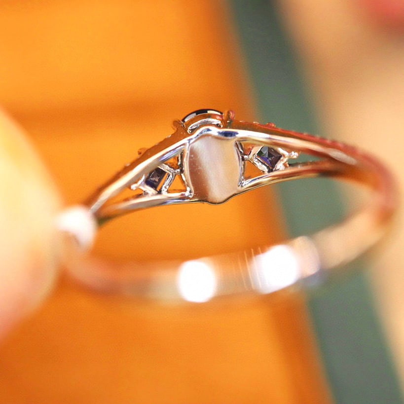 14k Gold 1.14 Ctw Natural Sapphire & Diamond Ring - 4
