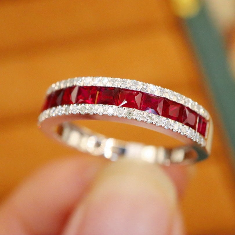 14k Gold 1.07 Ctw Natural Ruby & Diamond Ring - 3