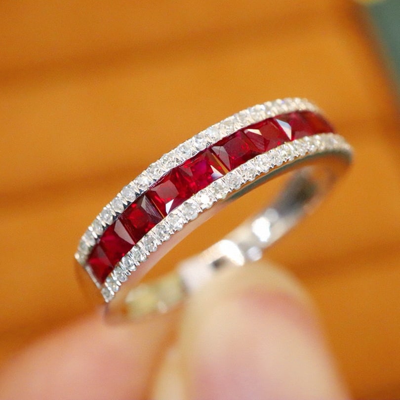 14k Gold 1.07 Ctw Natural Ruby & Diamond Ring - 4