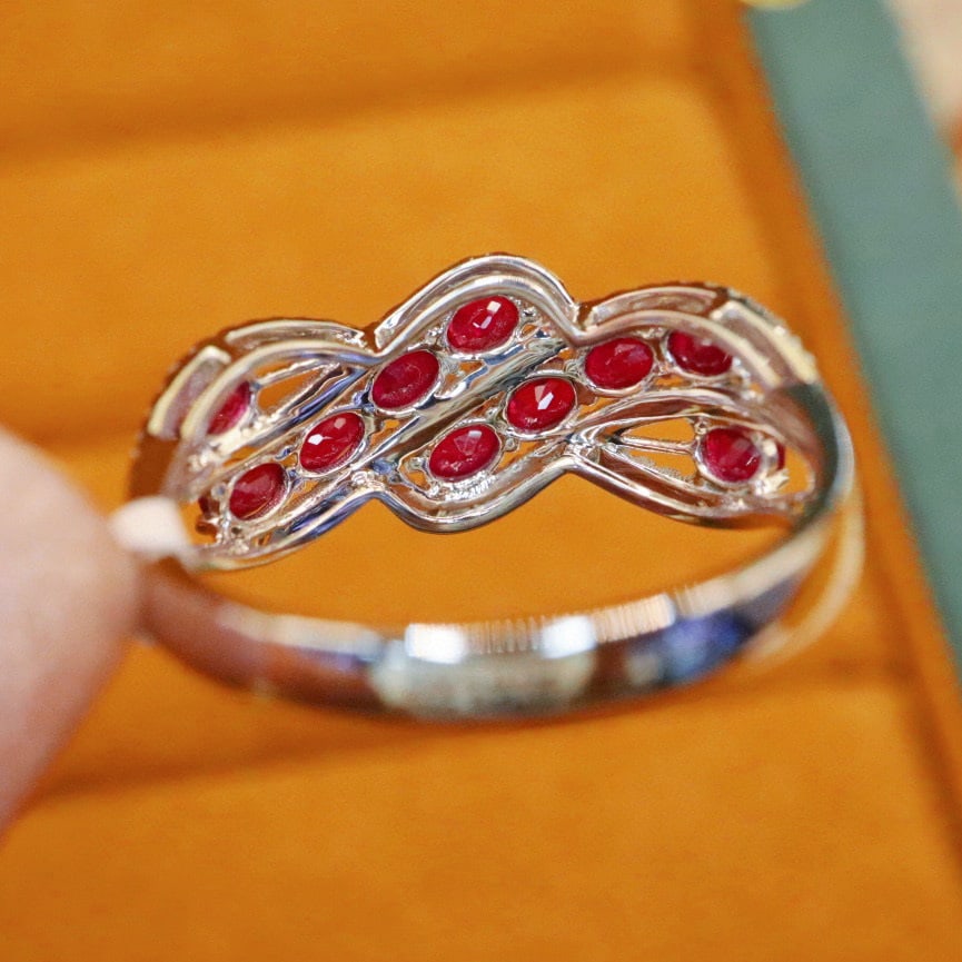 14k Gold 1.41 Ctw Natural Ruby & Diamond Ring - 4