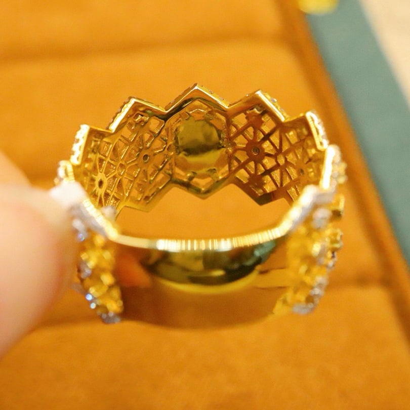 14k Gold 1.33 Ctw Vivid Green Natural Emerald & Diamond Ring - 4