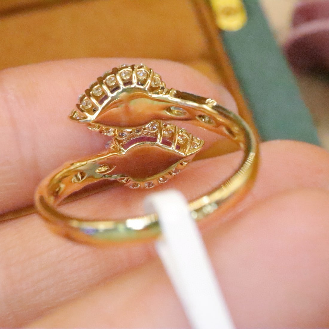 14k Gold 2.21 Ctw Natural Sapphire & Diamond & Toi Et Moi Ring - 4