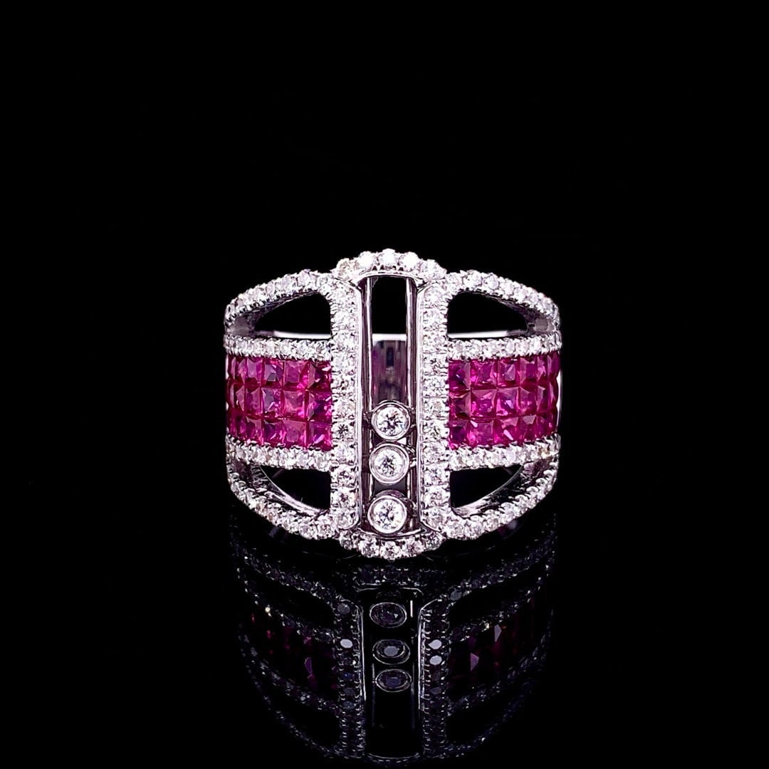 14k Gold 2.77 Ctw Natural Ruby & Diamond Ring (1 of 5)