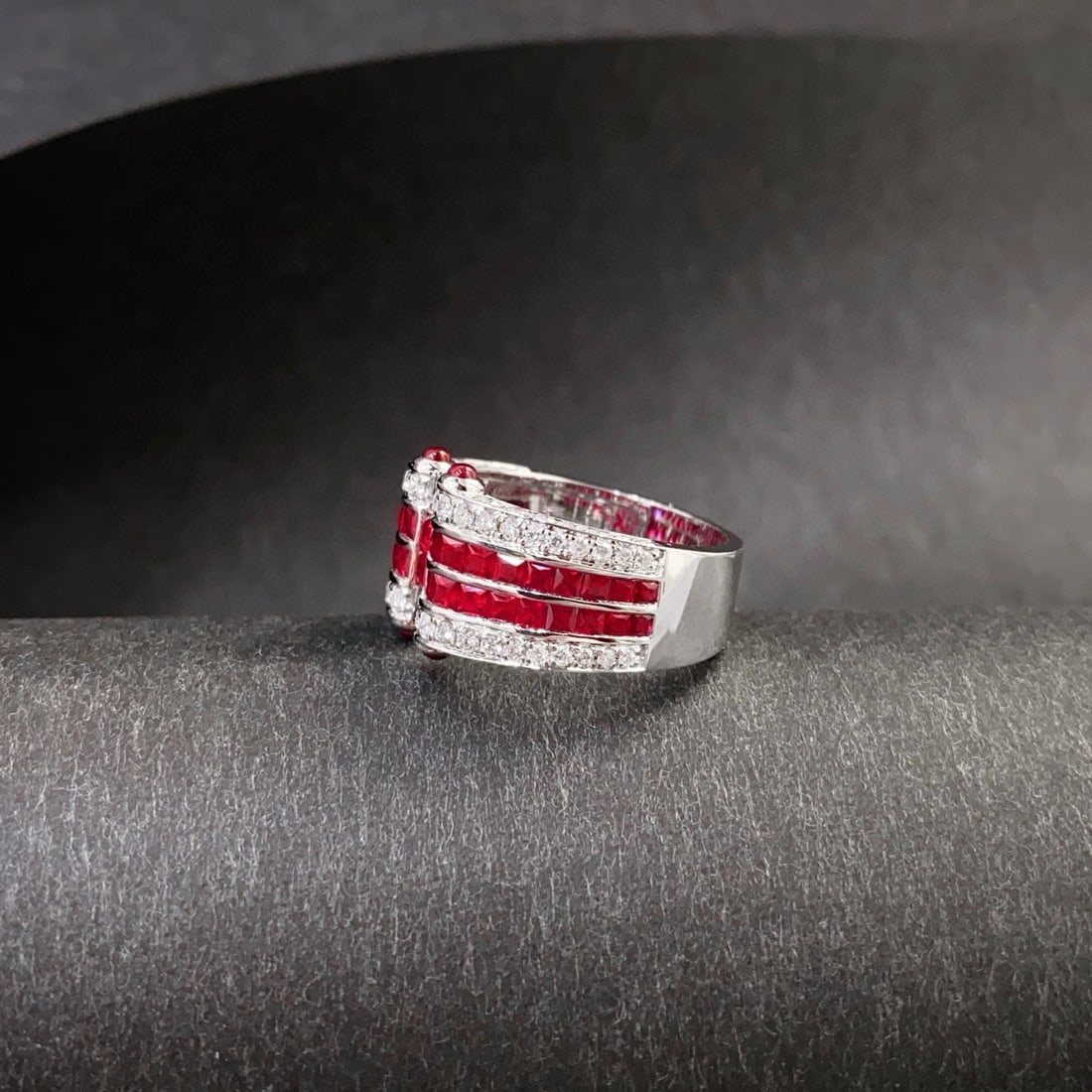14k Gold 2.99 Ctw Natural Ruby & Diamond Ring - 2
