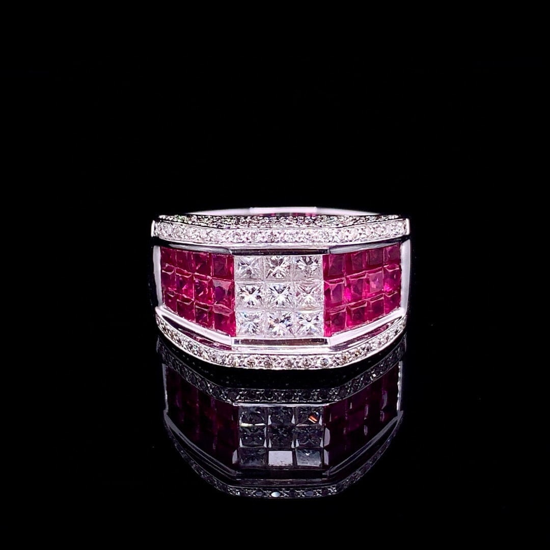 14k Gold 2.94 Ctw Natural Ruby & Diamond Ring (1 of 5)