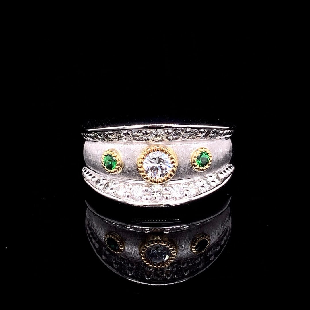14k Gold 0.78 Ctw Natural H Diamond Ring - 2