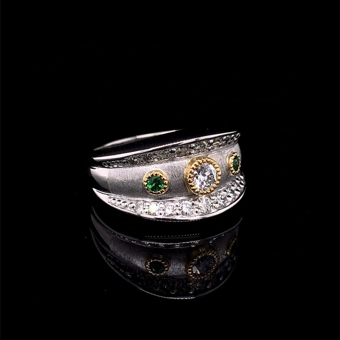 14k Gold 0.78 Ctw Natural H Diamond Ring - 4