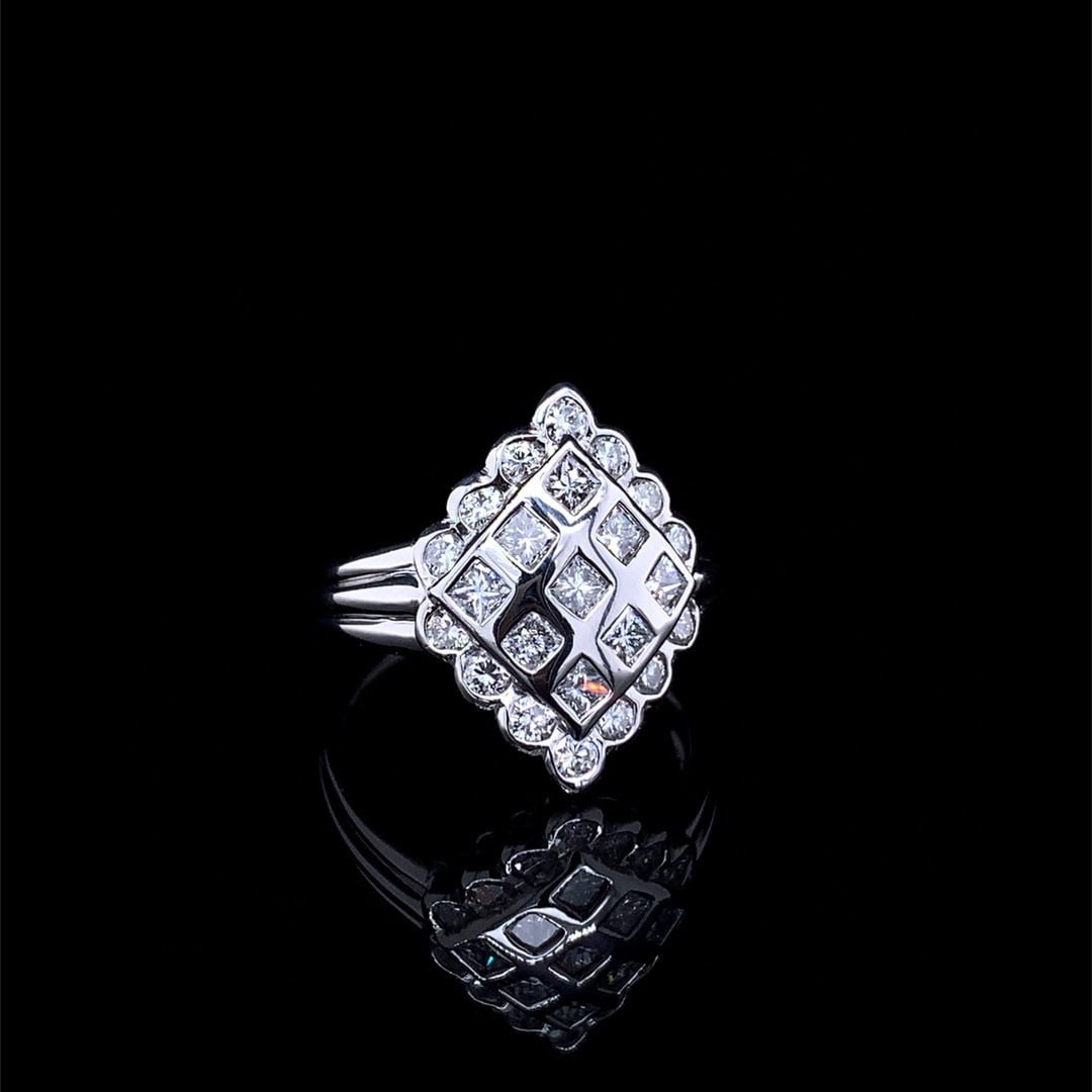 14k Gold 1.08 Ct Natural H Diamond Ring: Ref:230994044 // gold content:14k gold // ring size:7. 25us // // main gemstone:diamond // shape:multiply // carat weight:1. 08ct // clarity grade:vs-si // color:h // treatment:natural // High
