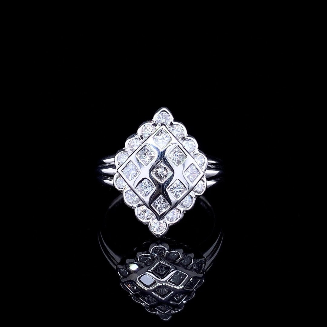 14k Gold 1.08 Ct Natural H Diamond Ring - 2