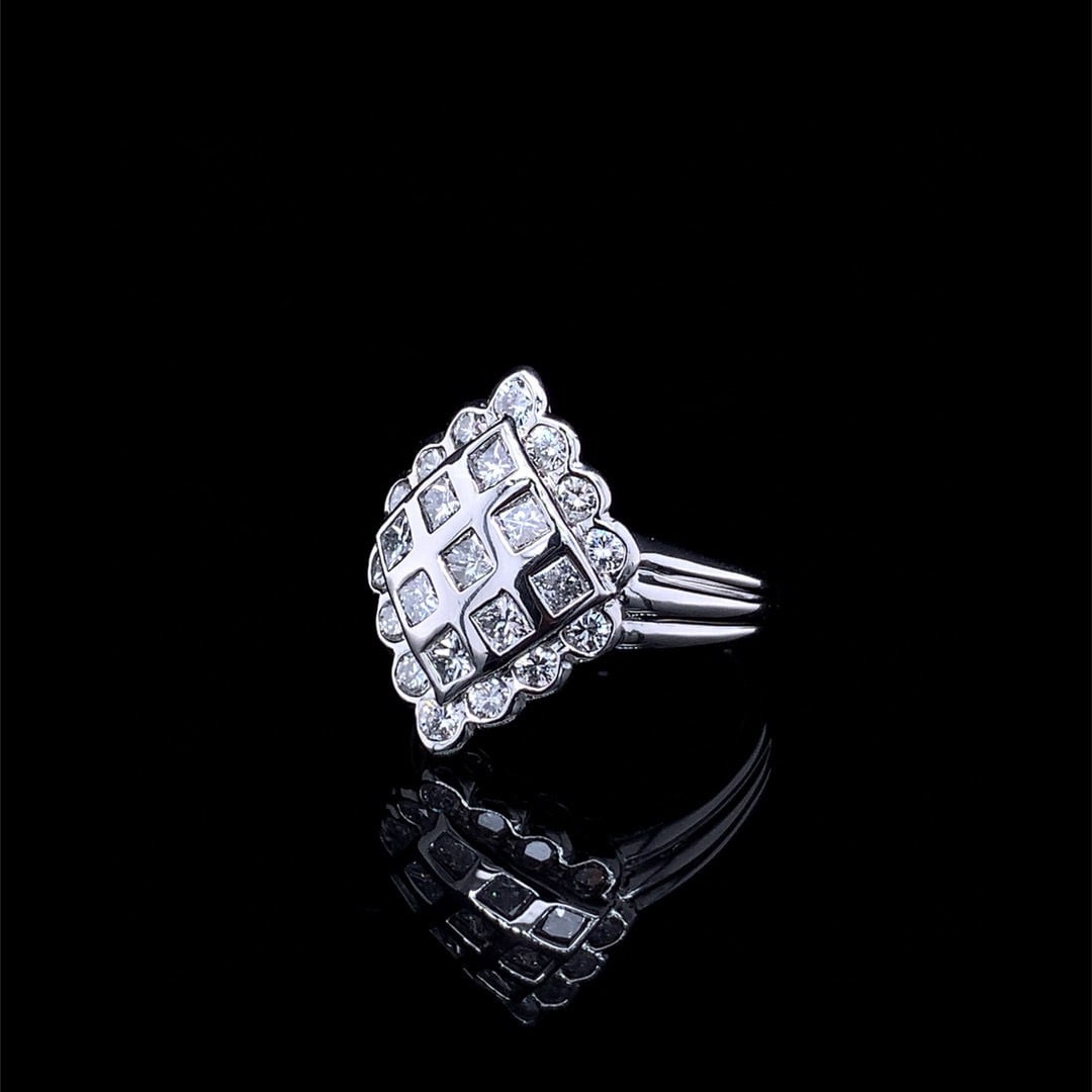 14k Gold 1.08 Ct Natural H Diamond Ring - 4