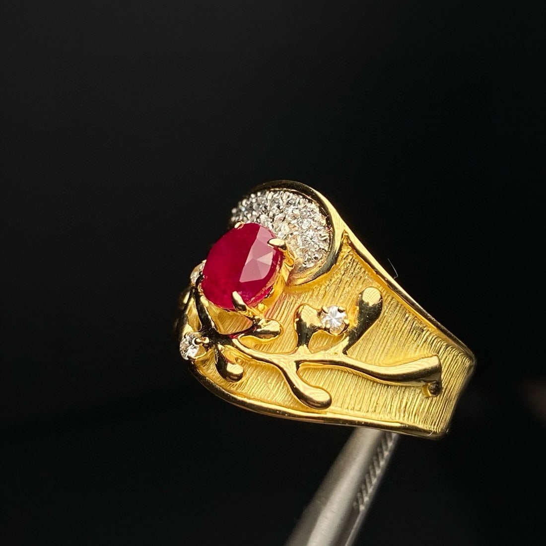 14k Gold 1.47 Ctw Natural Ruby & Diamond Ring - 5