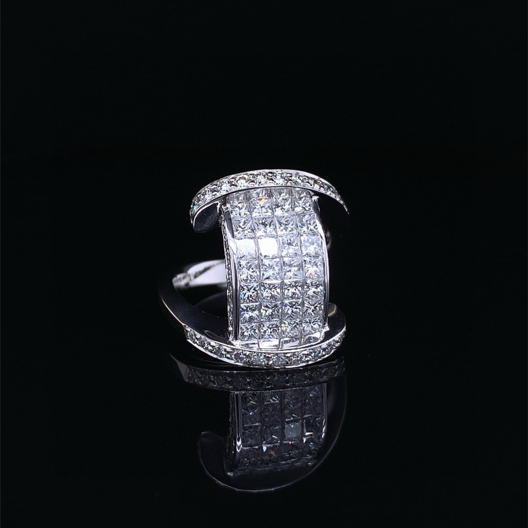 14k Gold 2.03 Ct Natural H Diamond Ring - 4