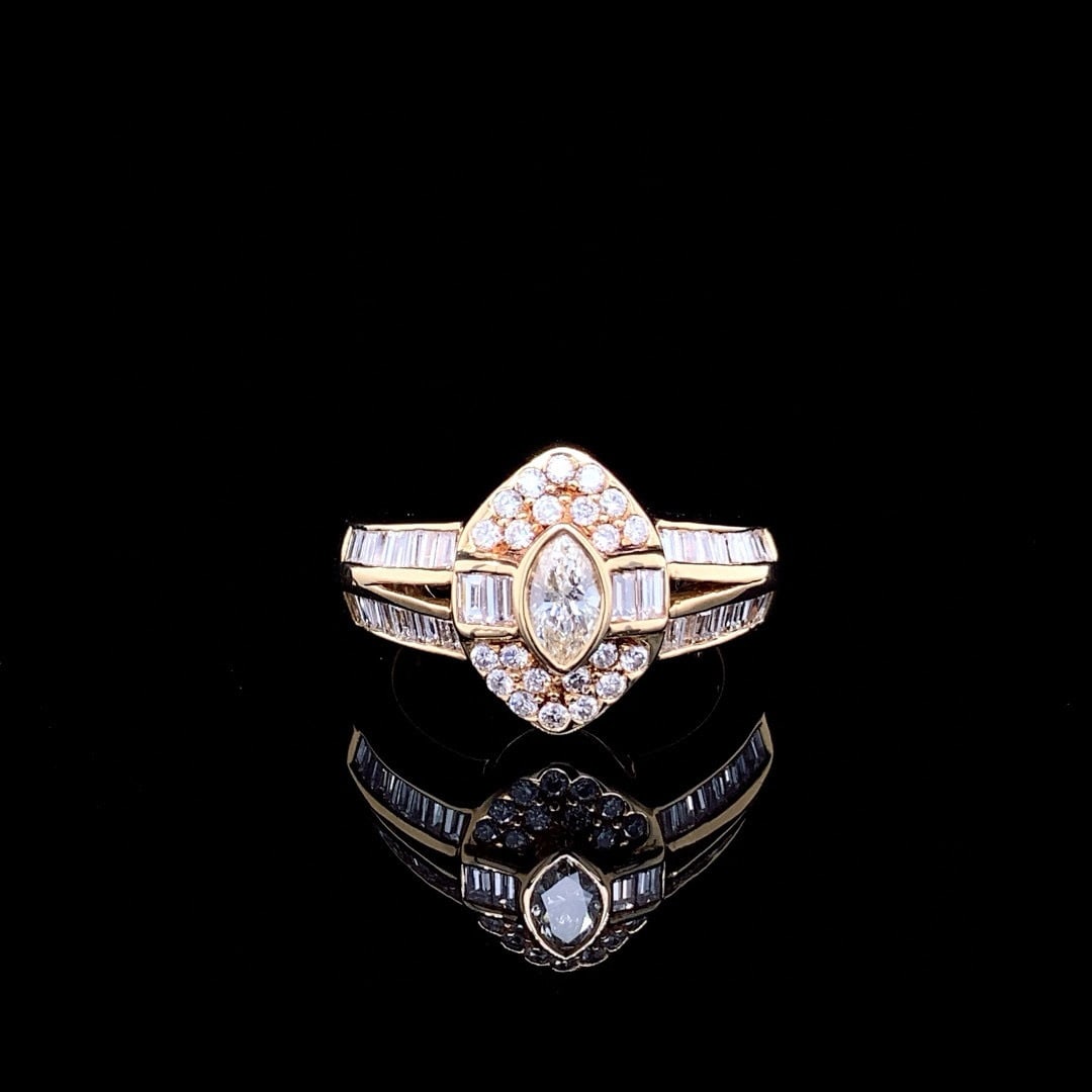 14k Gold 1.17 Ct Natural H Diamond Ring (1 of 6)
