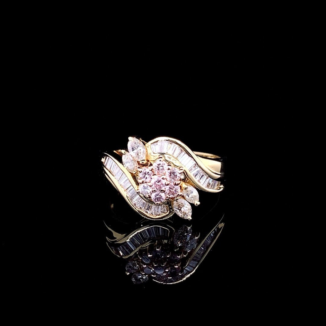 14k Gold 1.17 Ct Natural H Diamond Ring - 5