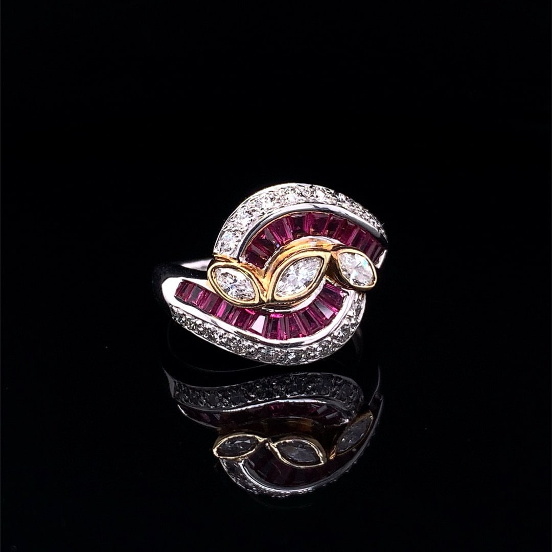 14k Gold 1.04 Ct Natural Ruby & Diamond Ring - 2