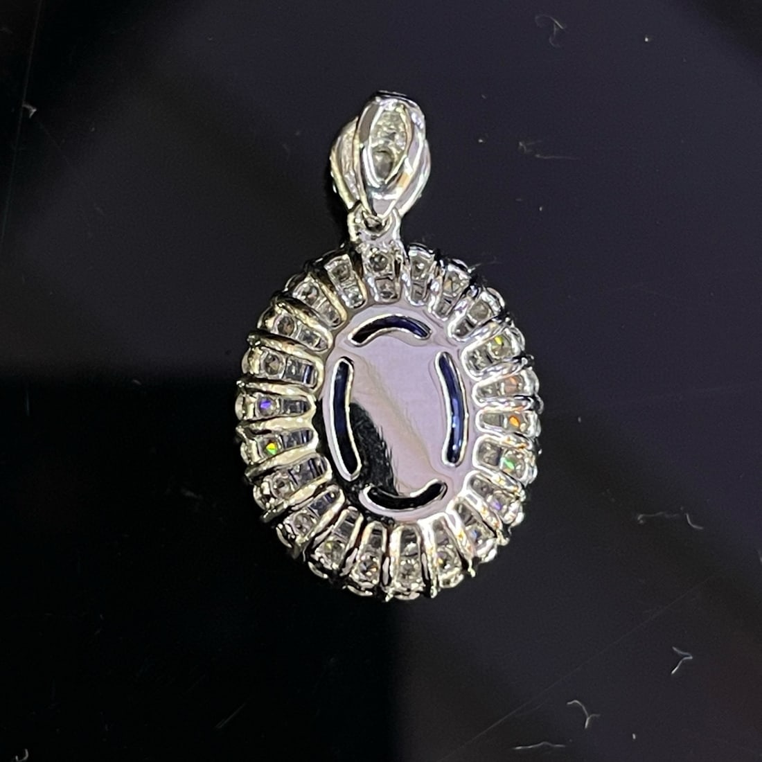 14k Gold 2.60 Ctw Natural Tanzanite & Diamond Pendant( Without Chain ) - 4