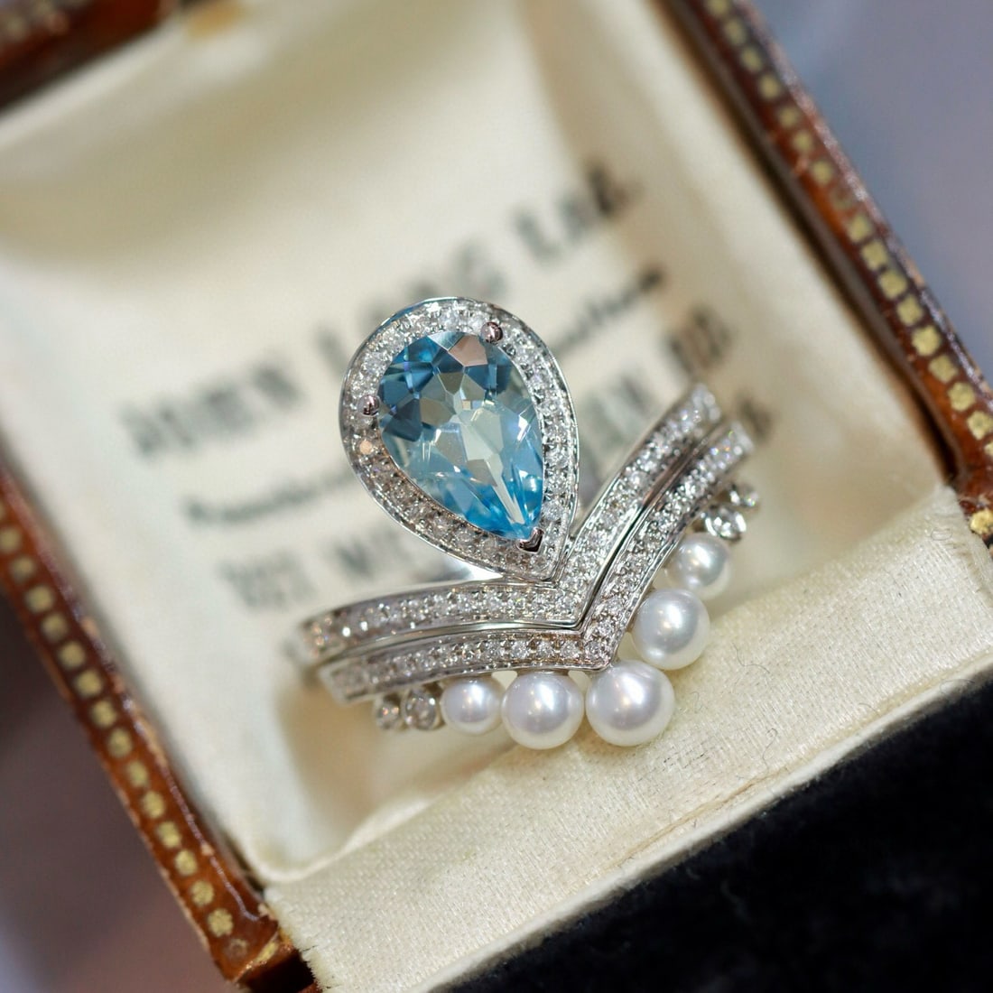 14k Gold 3.25 Ct Natural Aquamarine & Diamond Jewelry Set - 7