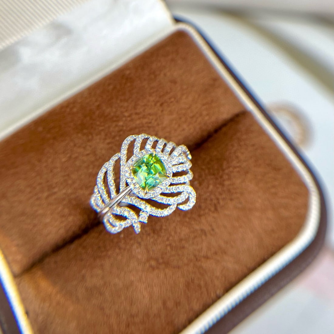 14k Gold 1.24 Ctw Natural Tourmaline & Diamond Ring - 5