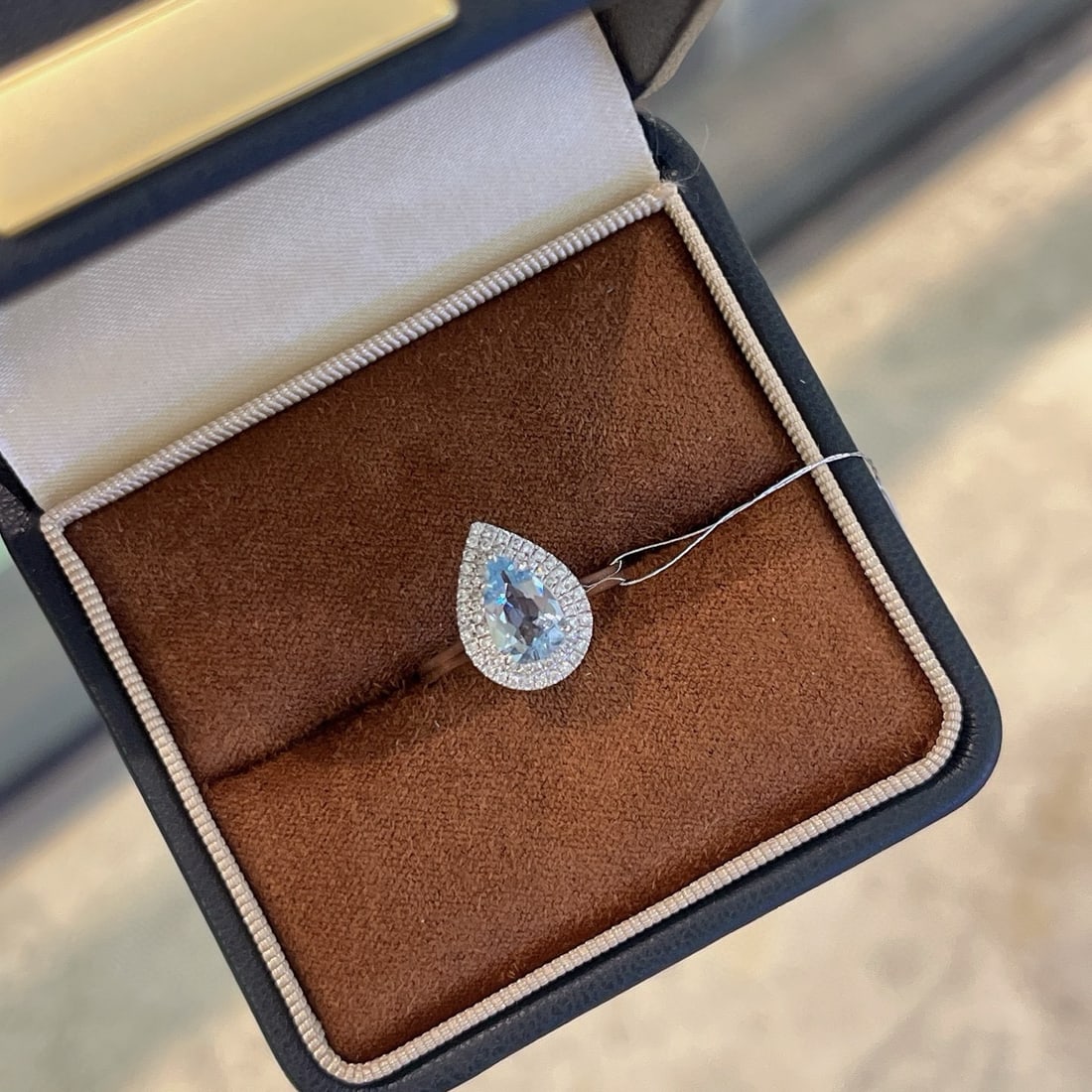 14k Gold 1.16 Ctw Natural Aquamarine & Diamond Ring - 2
