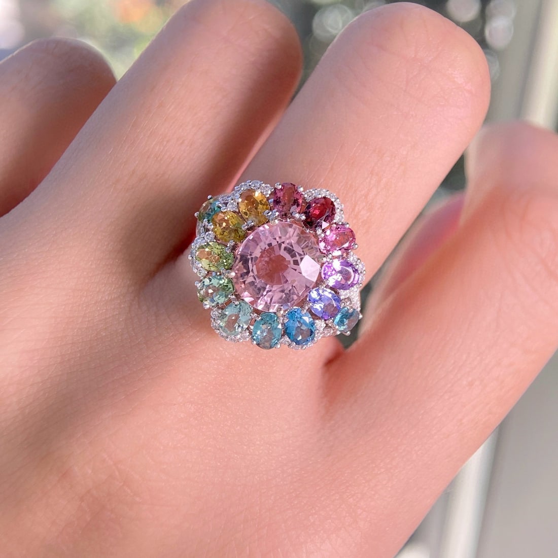 14k Gold 5.22 Ctw Natural Tourmaline & Tourmaline Ring - 4