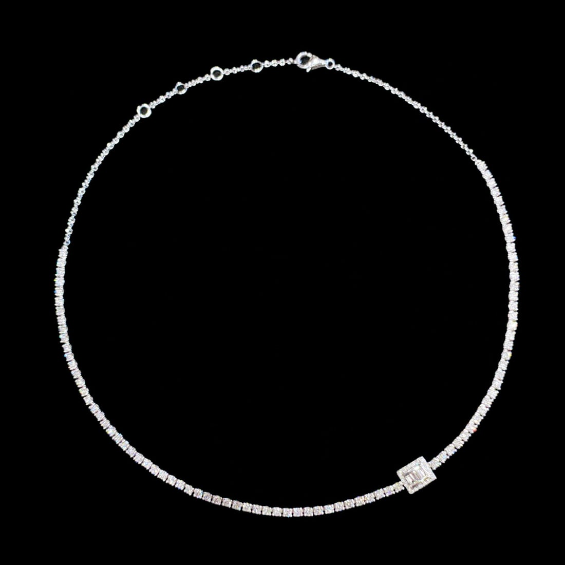 14k Gold 2.56 Ct Natural H Diamond Necklace: Ref:230994144 // gold content:14k gold // main gemstone:diamond // shape:multiply // carat weight:2. 56ct // clarity grade:vs-si // color:h // treatment:natural // Condition: New Low Estimate: 9500