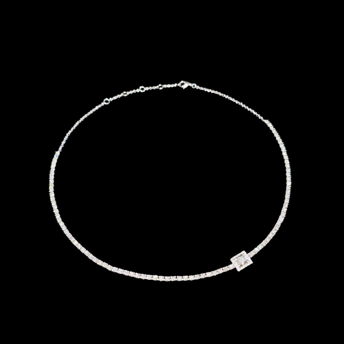 14k Gold 2.56 Ct Natural H Diamond Necklace - 2