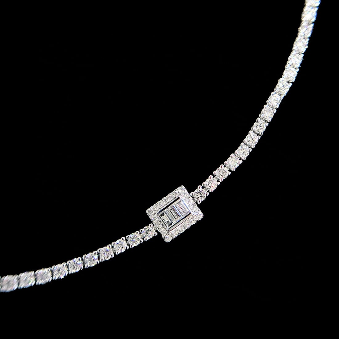 14k Gold 2.56 Ct Natural H Diamond Necklace - 3