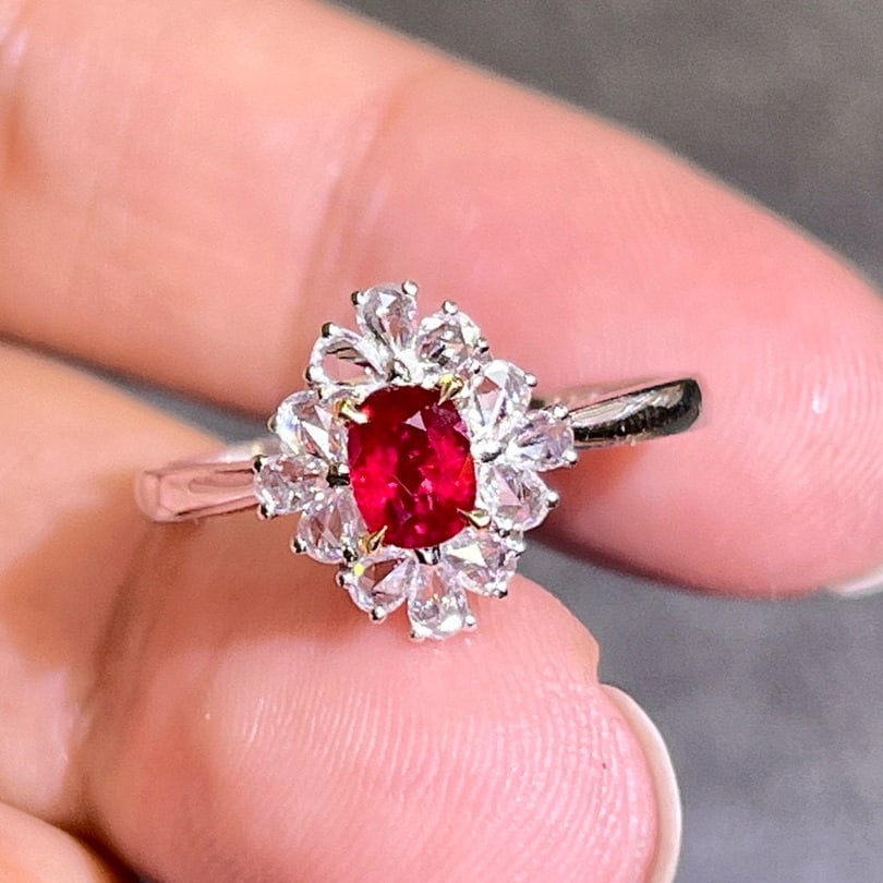 14k Gold 0.64 Ctw Natural Ruby & Diamond Ring (1 of 6)