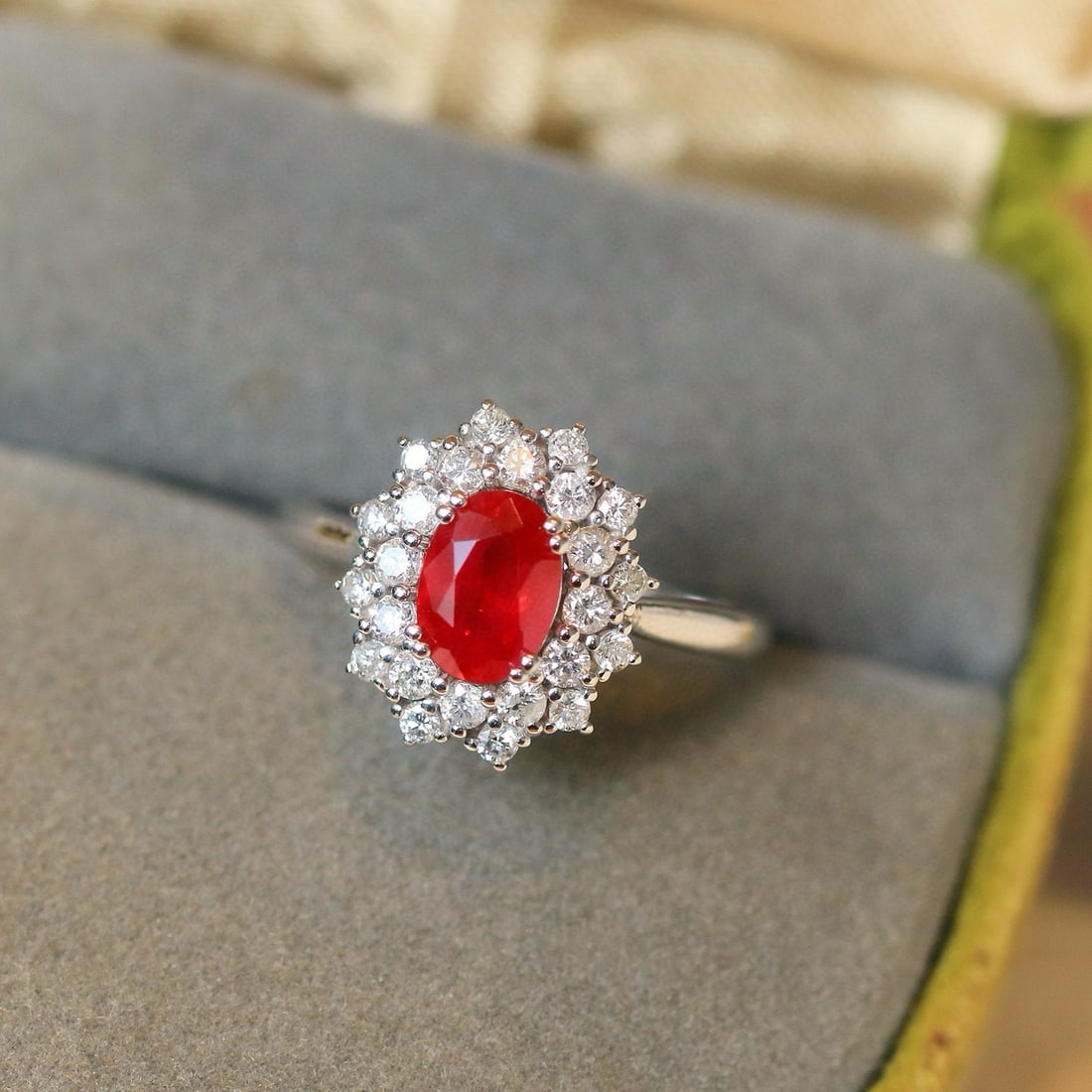 14k Gold 1.54 Ctw Natural Ruby & Diamond Ring - 2