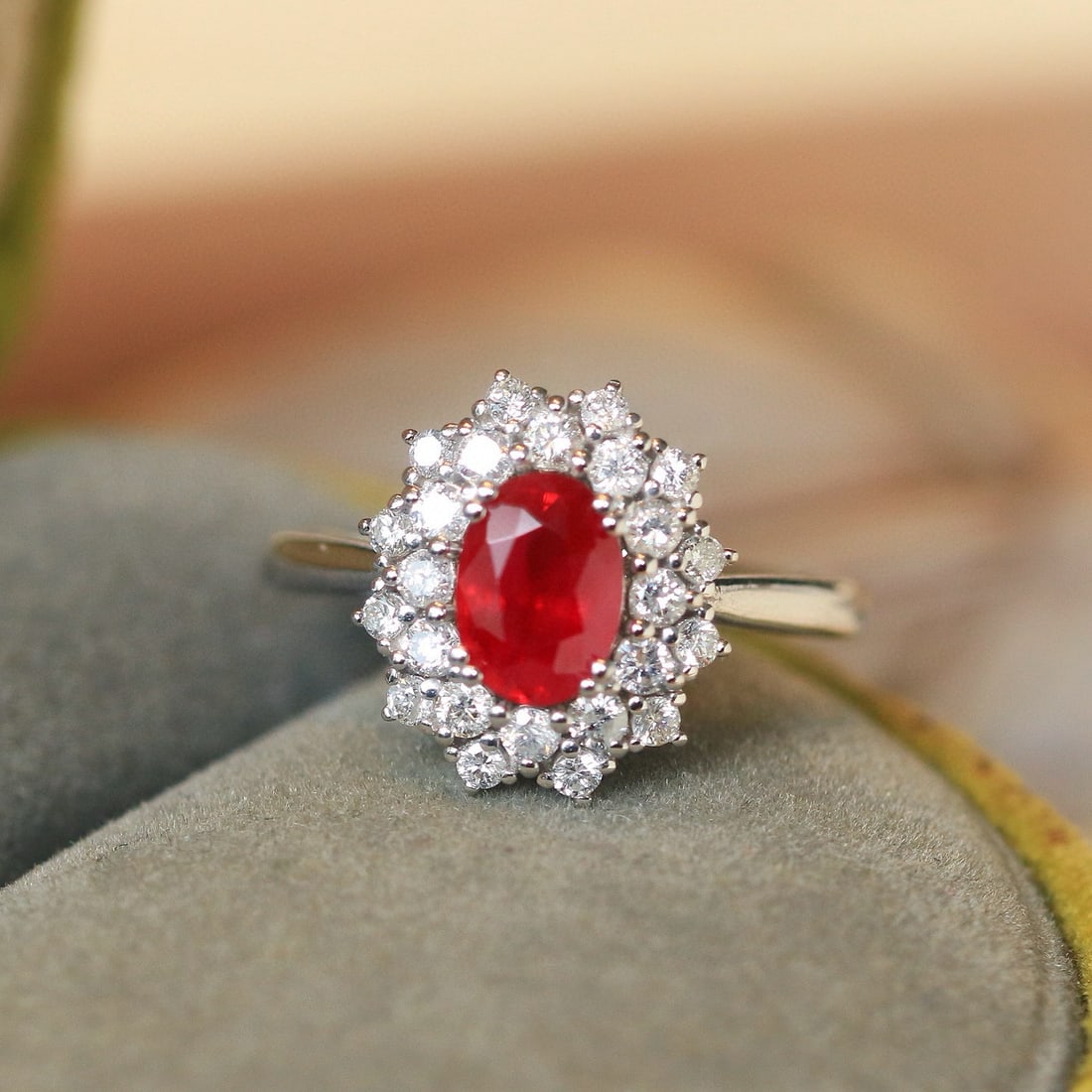 14k Gold 1.54 Ctw Natural Ruby & Diamond Ring - 5